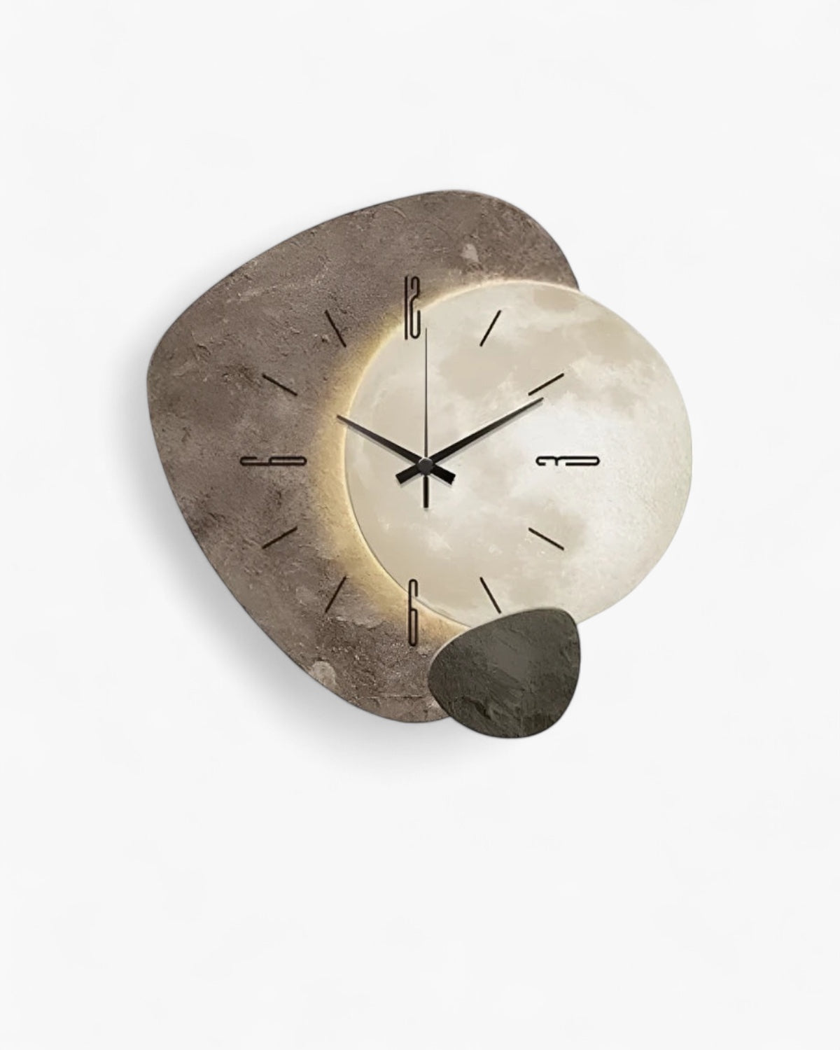 Lunorva - Moon Motif Organic-Shaped Wall Clock