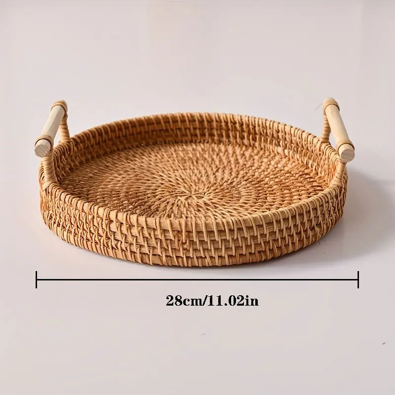 WovenGrip - Round Woven Serving Tray