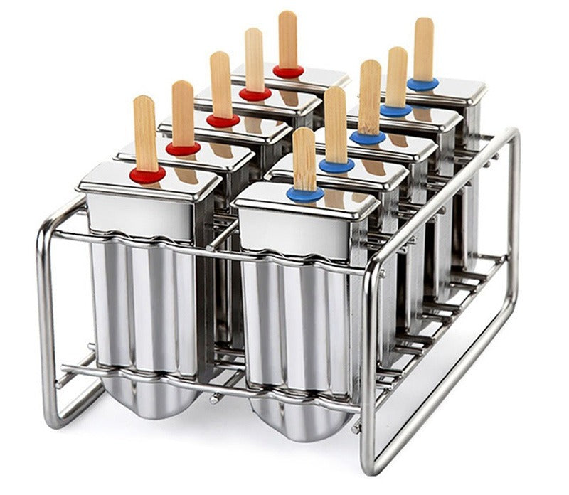 Frostia set of ten moulds with stick holder