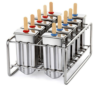 Frostia set of ten moulds with stick holder