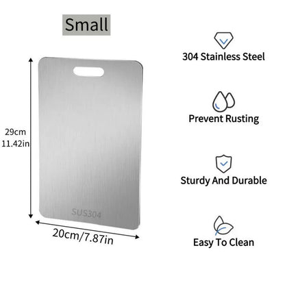 Dimensions of the small Inoxa board: 29 by 20 cm