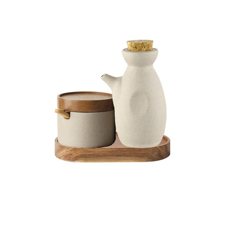 Sazuna jar with oil pot and tray