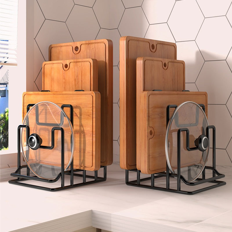 Two Kantora racks in a kitchen corner