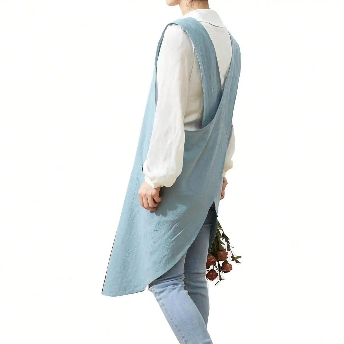 Linora - Cross-Back Cotton Linen Apron