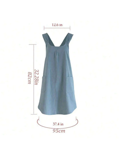 Linora - Cross-Back Cotton Linen Apron