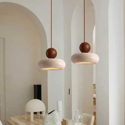 Agathorn - Vintage Style Stone Pendant Light