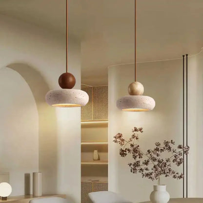 Agathorn - Vintage Style Stone Pendant Light