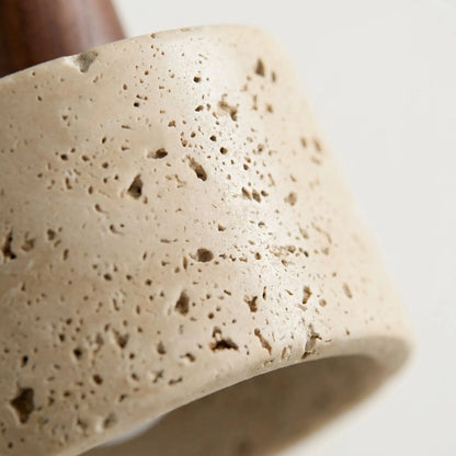Arvella - Wabi-Sabi Wooden Travertine Wall Lamp