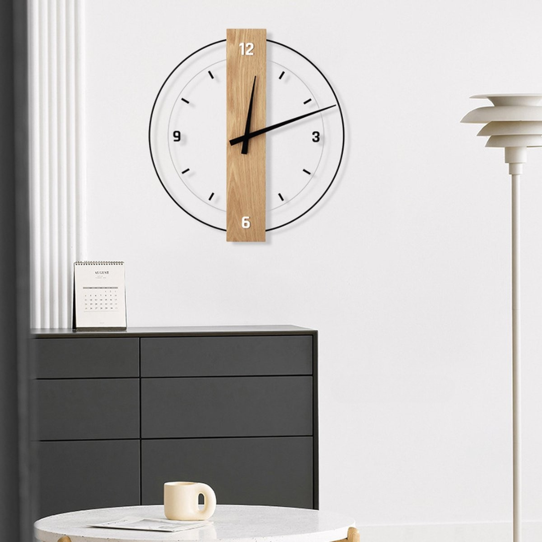 Aurra | Large Silent Wooden Wall Clock 3