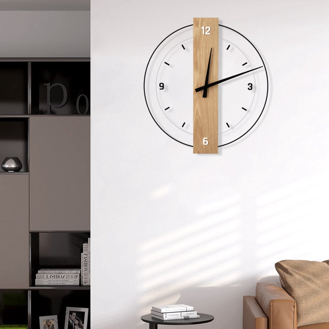 Aurra | Large Silent Wooden Wall Clock 4