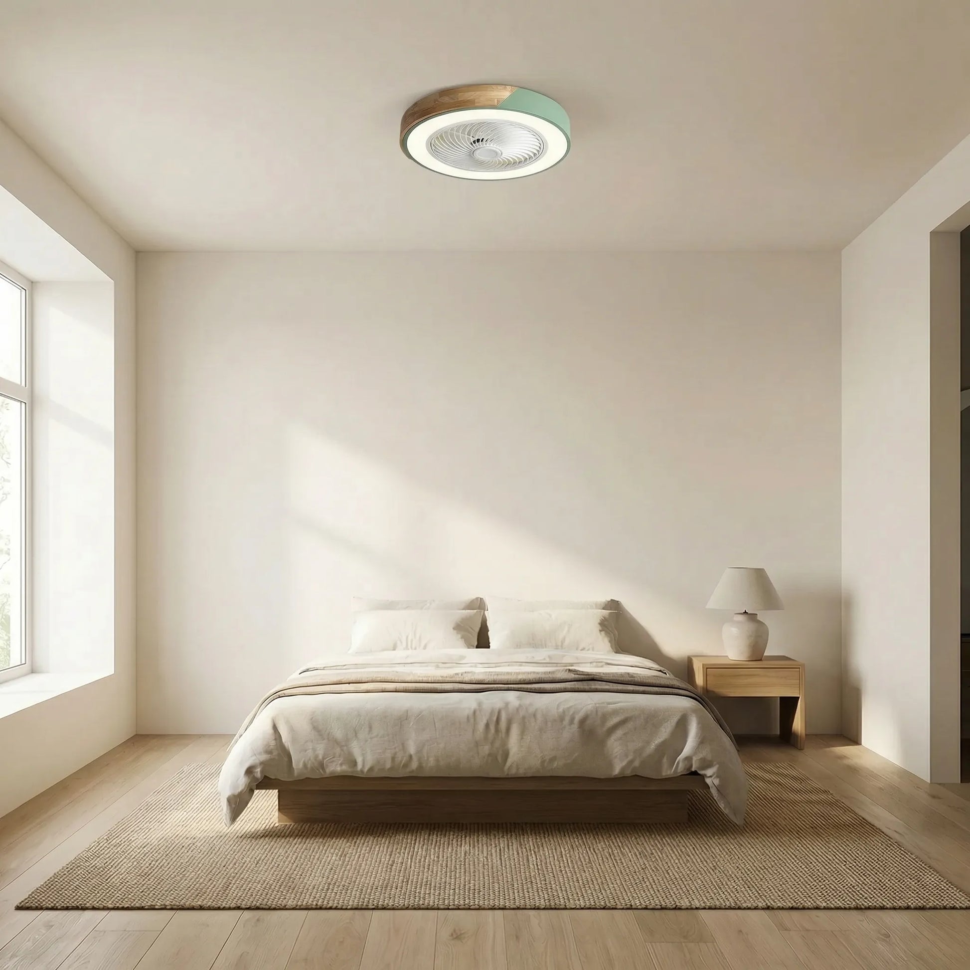 Breezon - Flush-Mount Ceiling Fan With Integrated Light