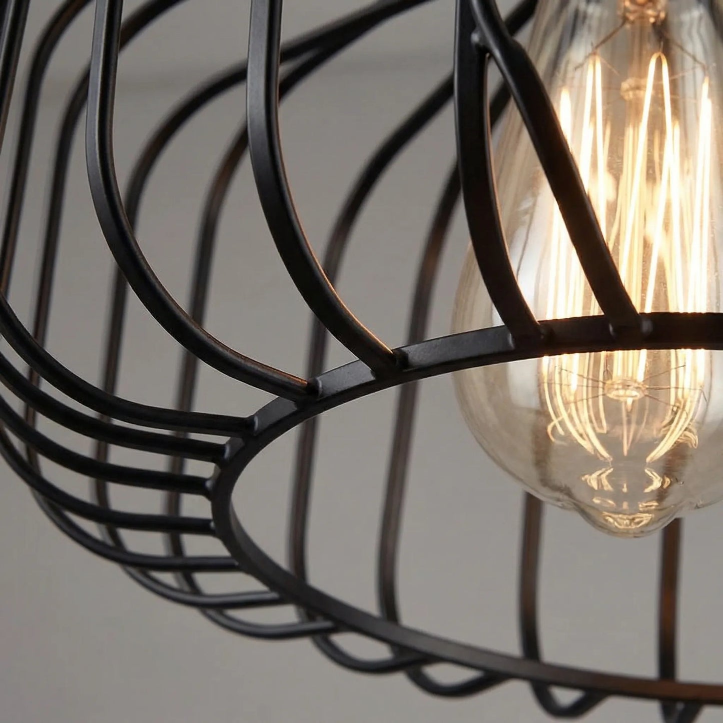 Cagelyn - Industrial Birdcage Flush Ceiling Light