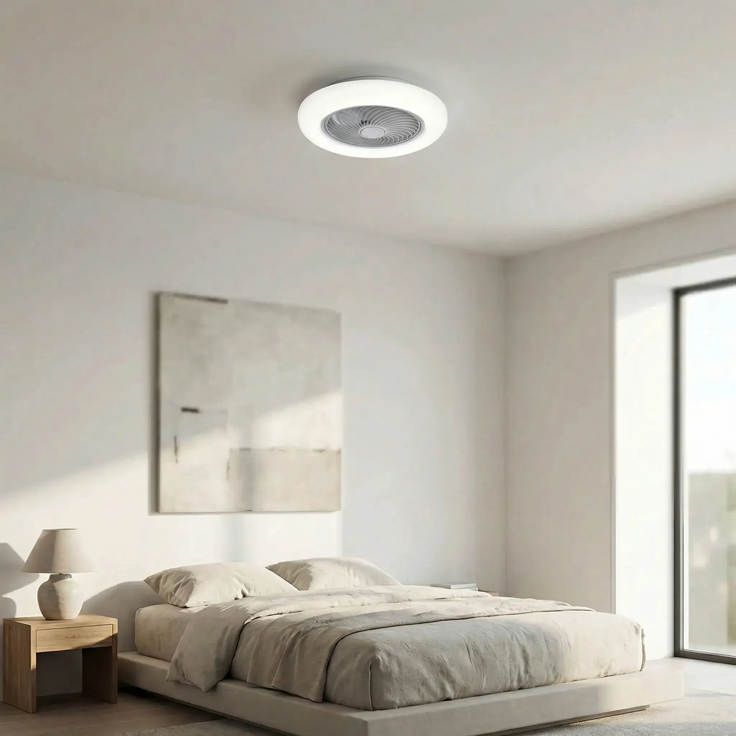 Ceilavex - Flush-Mount Ceiling Fan With Integrated Light