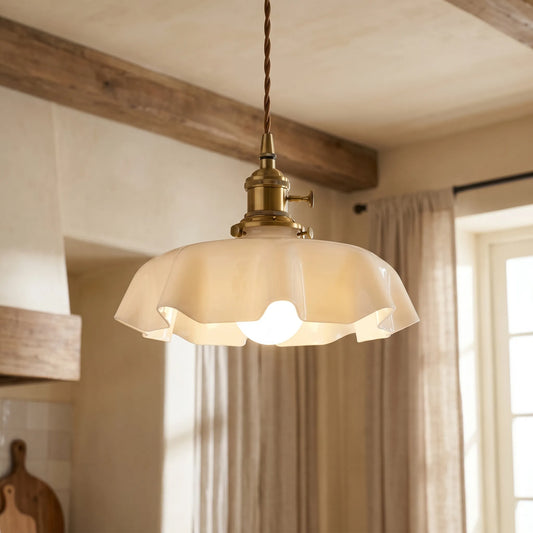 Charmont - Vintage Inspired Scalloped Pendant Light