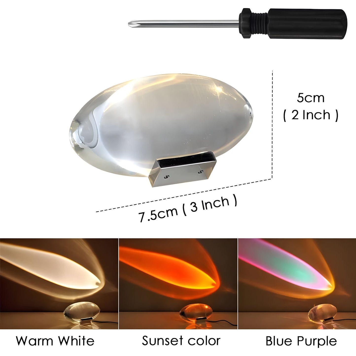 Crystara - Compact Crystal LED Table Lamp