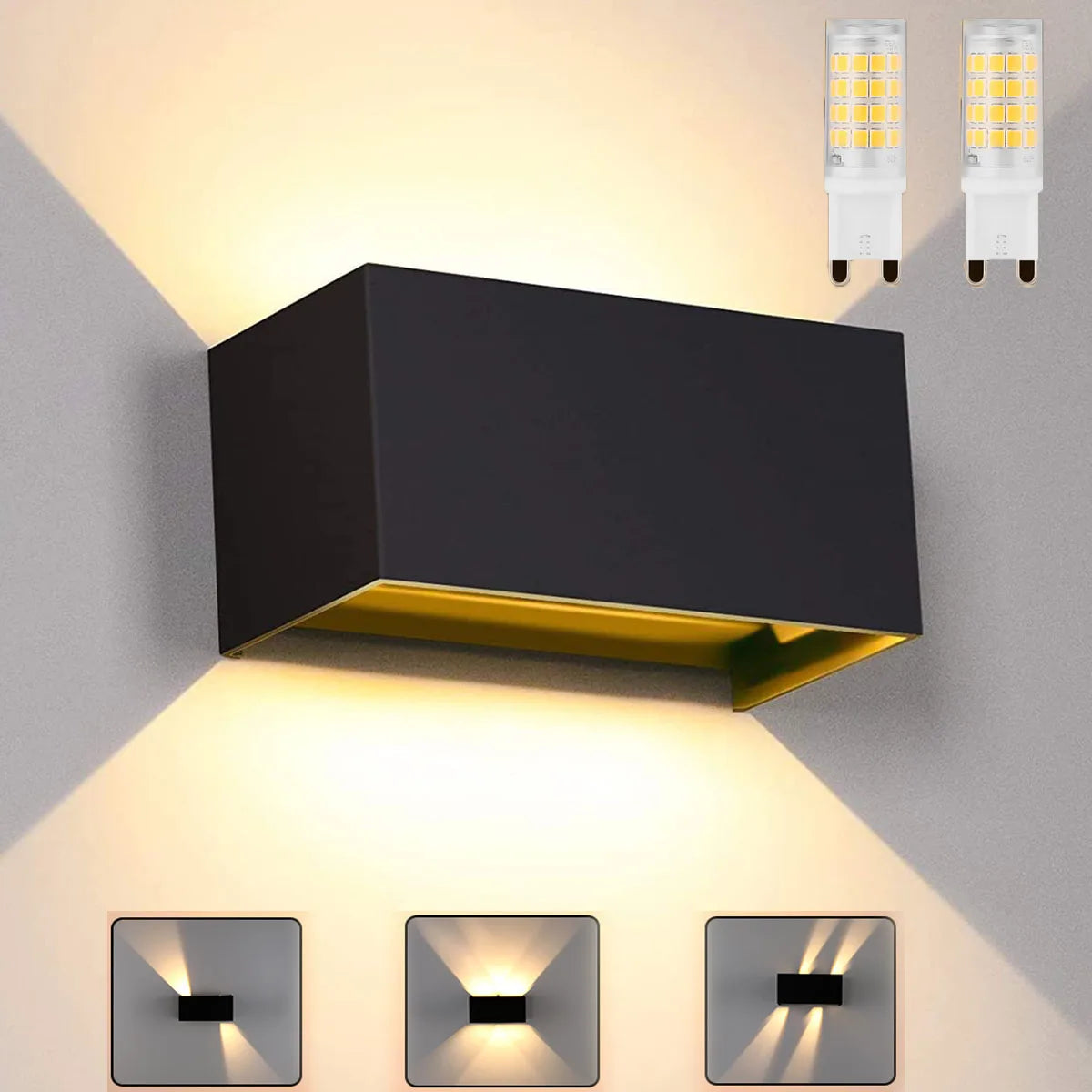 Cubraux - Cube-Shaped Up-Down LED Wall Light