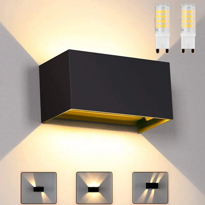 Cubraux - Cube-Shaped Up-Down LED Wall Light