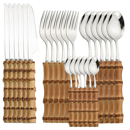 Culinera - Textured Handle Flatware Set