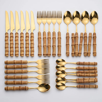 Culinera - Textured Handle Flatware Set