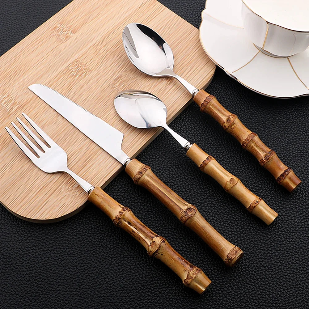 Culinera - Textured Handle Flatware Set