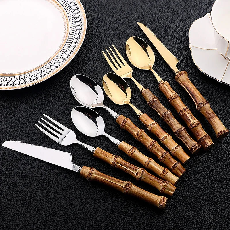 Culinera - Textured Handle Flatware Set