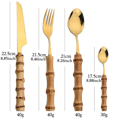 Culinera - Textured Handle Flatware Set