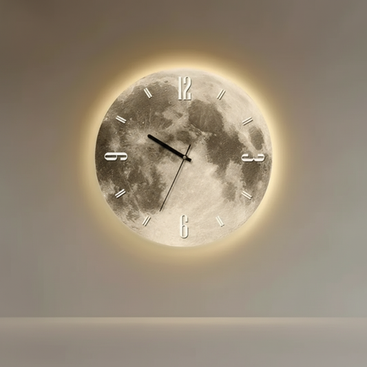 Moon Wall Clock | Decorative Home Accent for Living Space