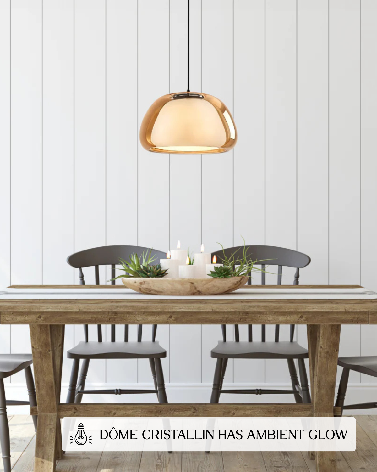 Dombrix - Dome-Shaped Glass Pendant Lamp