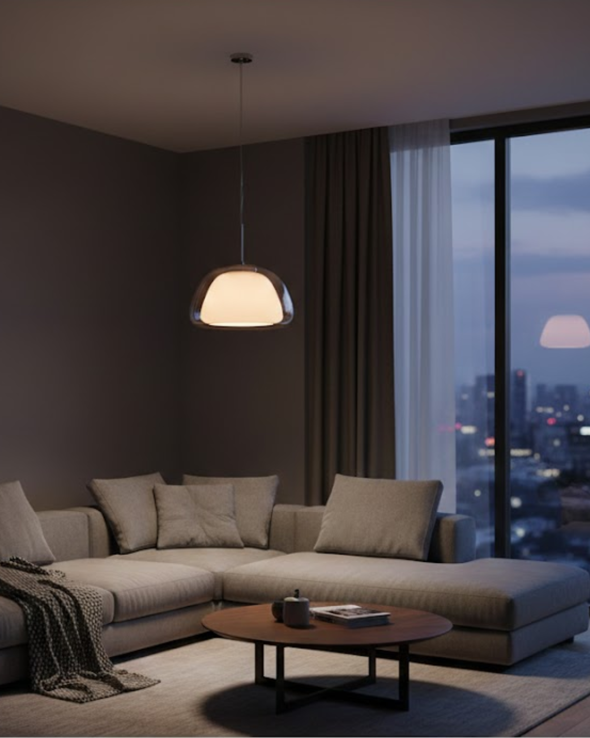 Dombrix - Dome-Shaped Glass Pendant Lamp