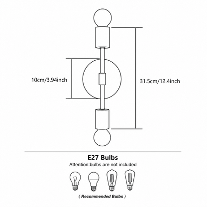 Dualis - Modern Vertical Lighting Fixture