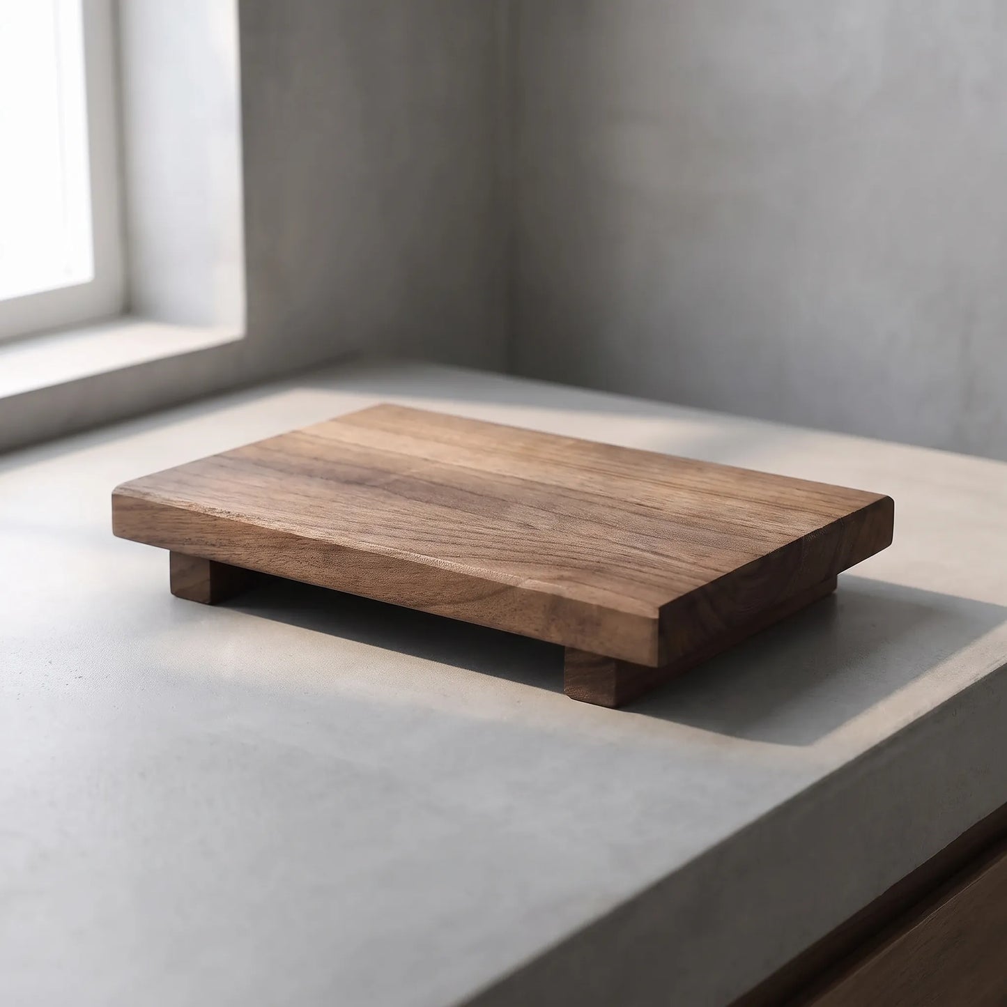 Elevati - Rectangular Rustic Pedestal Tray