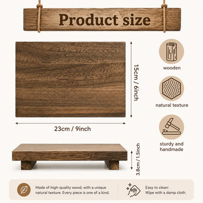 Elevati - Rectangular Rustic Pedestal Tray