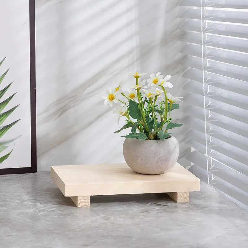Elevati - Rectangular Rustic Pedestal Tray