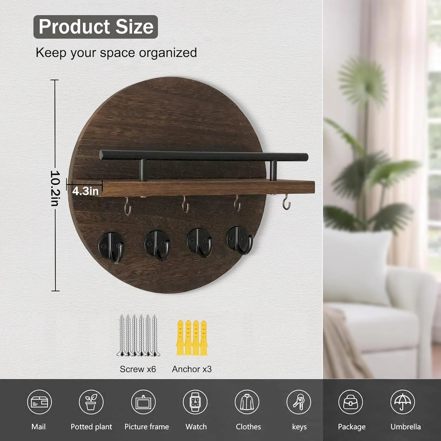 Entrio - Circular Wall-Mounted Key Holder