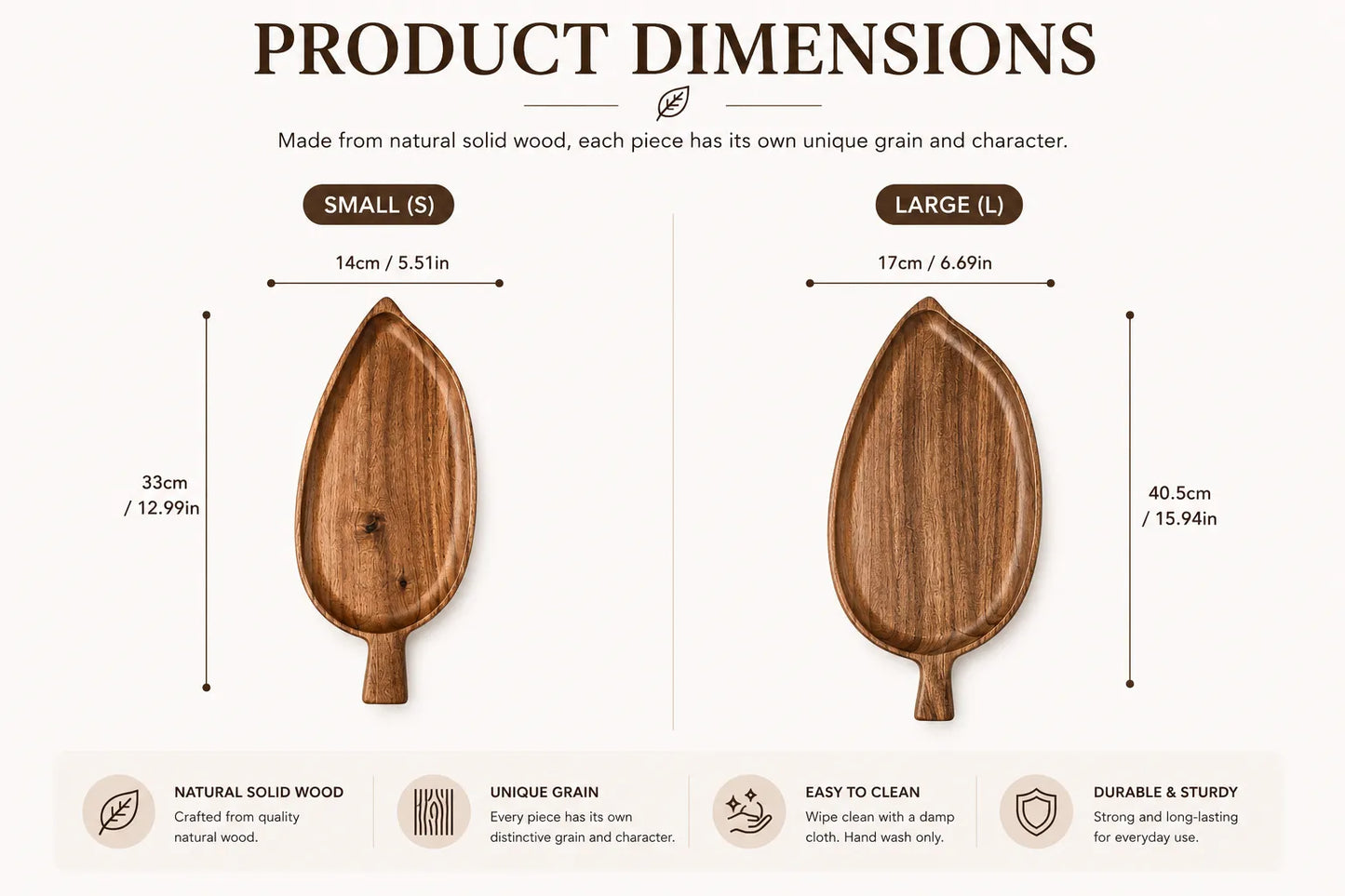 Foliara - Leaf-Shaped Minimalist Serving Tray