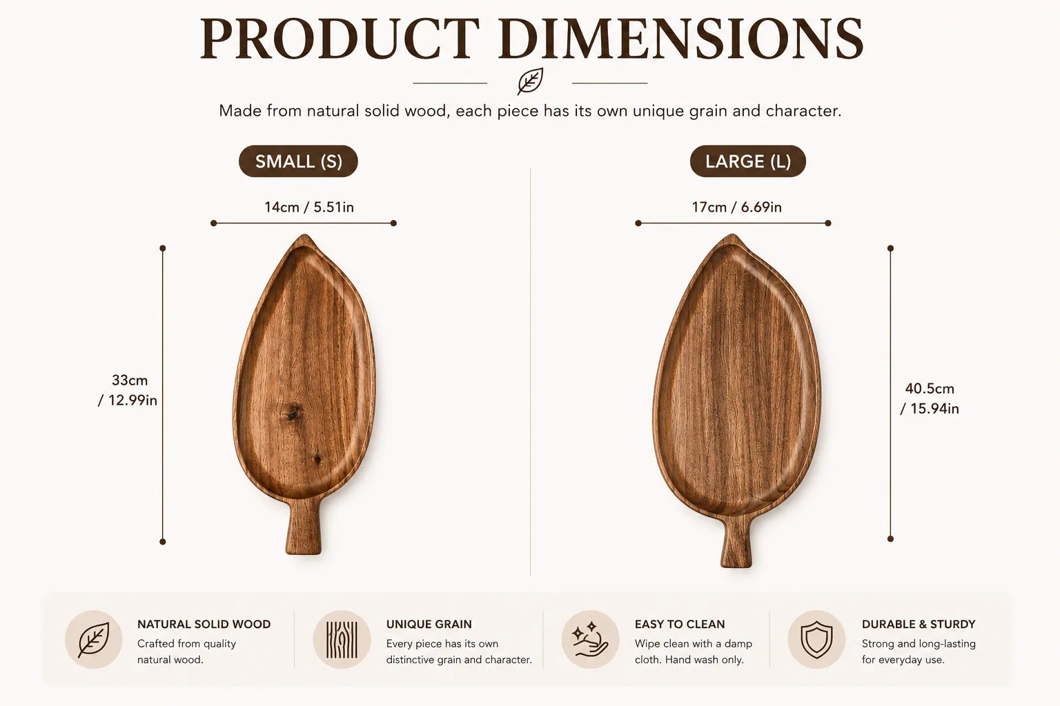 Foliara - Leaf-Shaped Minimalist Serving Tray