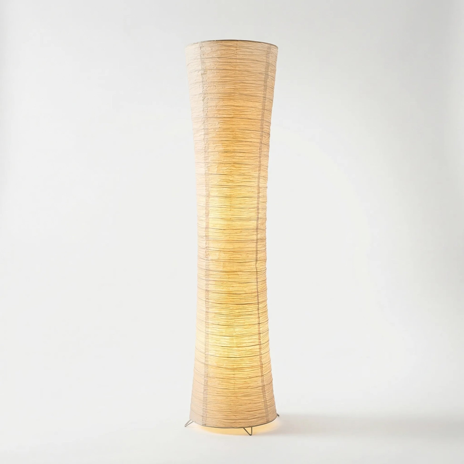 Glowrift - Hourglass-Shaped Paper Shade Floor Lamp