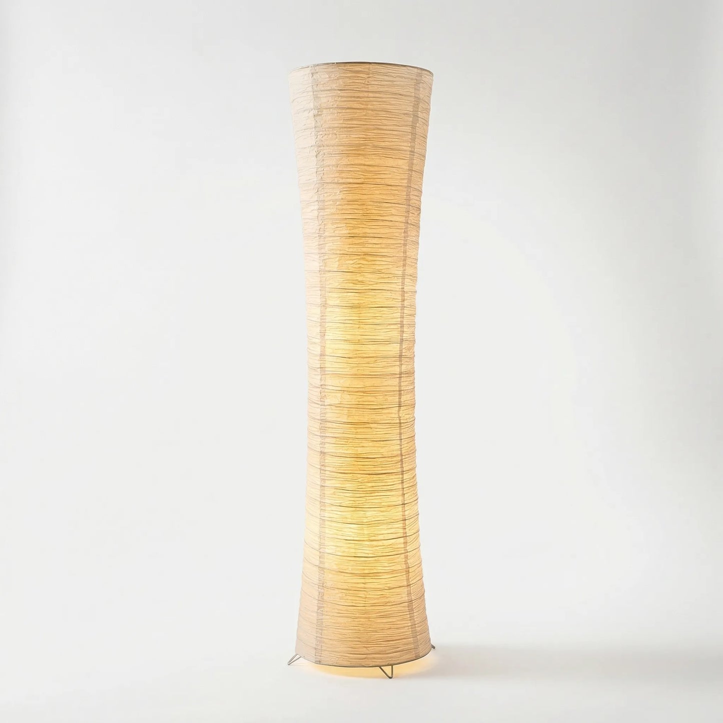 Glowrift - Hourglass-Shaped Paper Shade Floor Lamp