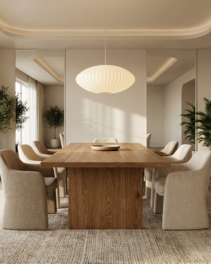 Glowspire - Ribbed Oval Pendant Lamp Shade