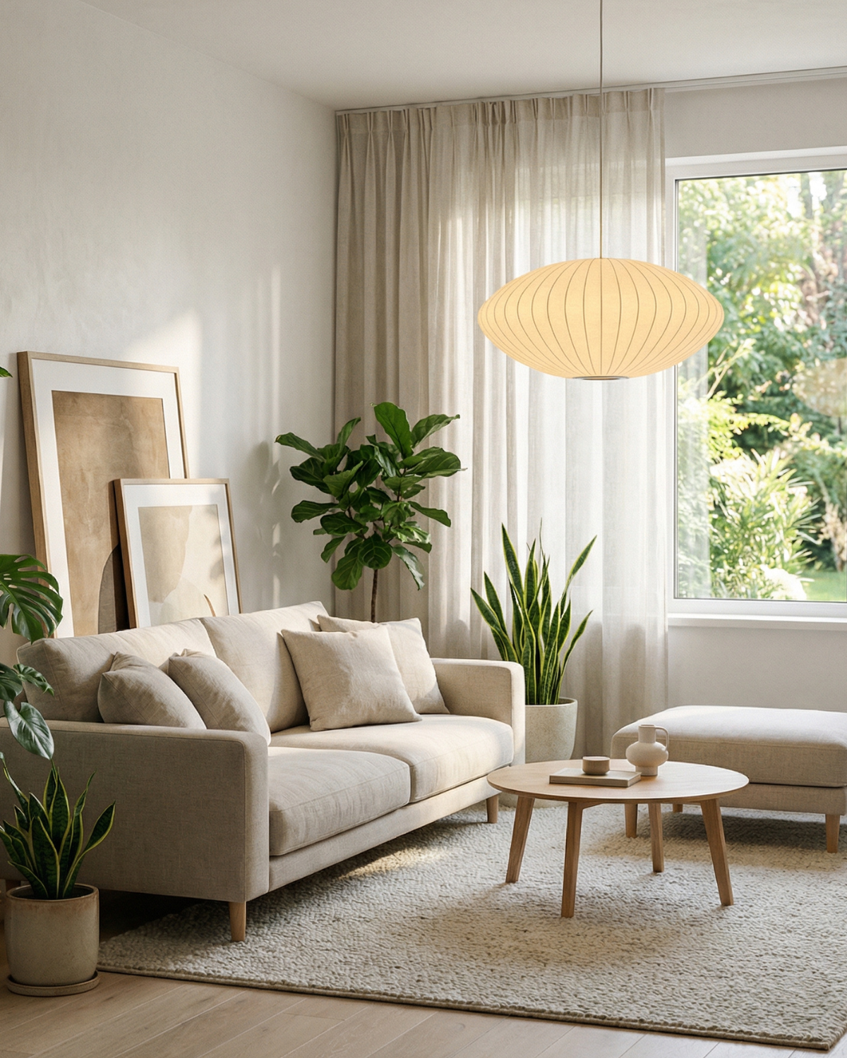 Glowspire - Ribbed Oval Pendant Lamp Shade