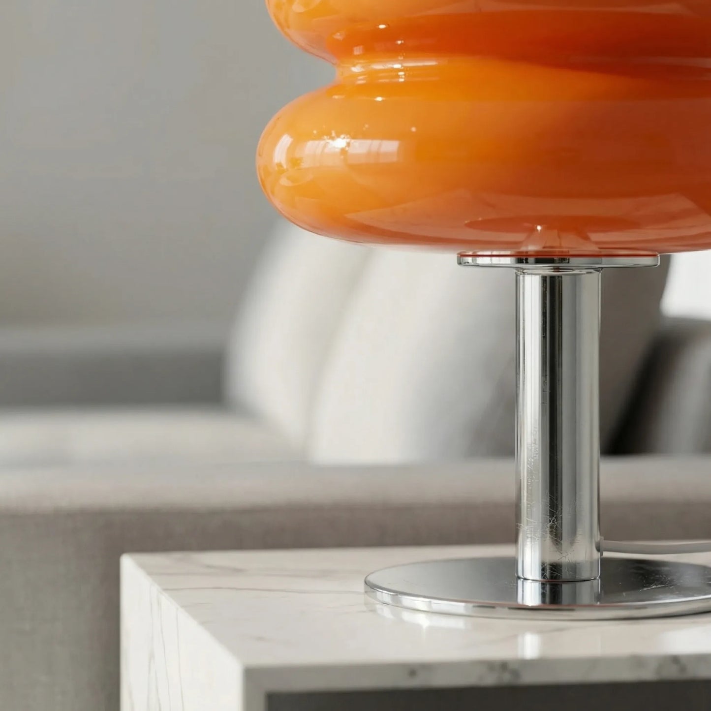 Glowvelle - Sculptural Glass Shade Table Lamp