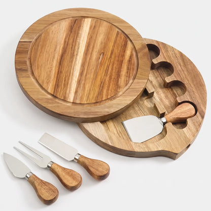 Grazora - Round Charcuterie Board With Hidden Storage