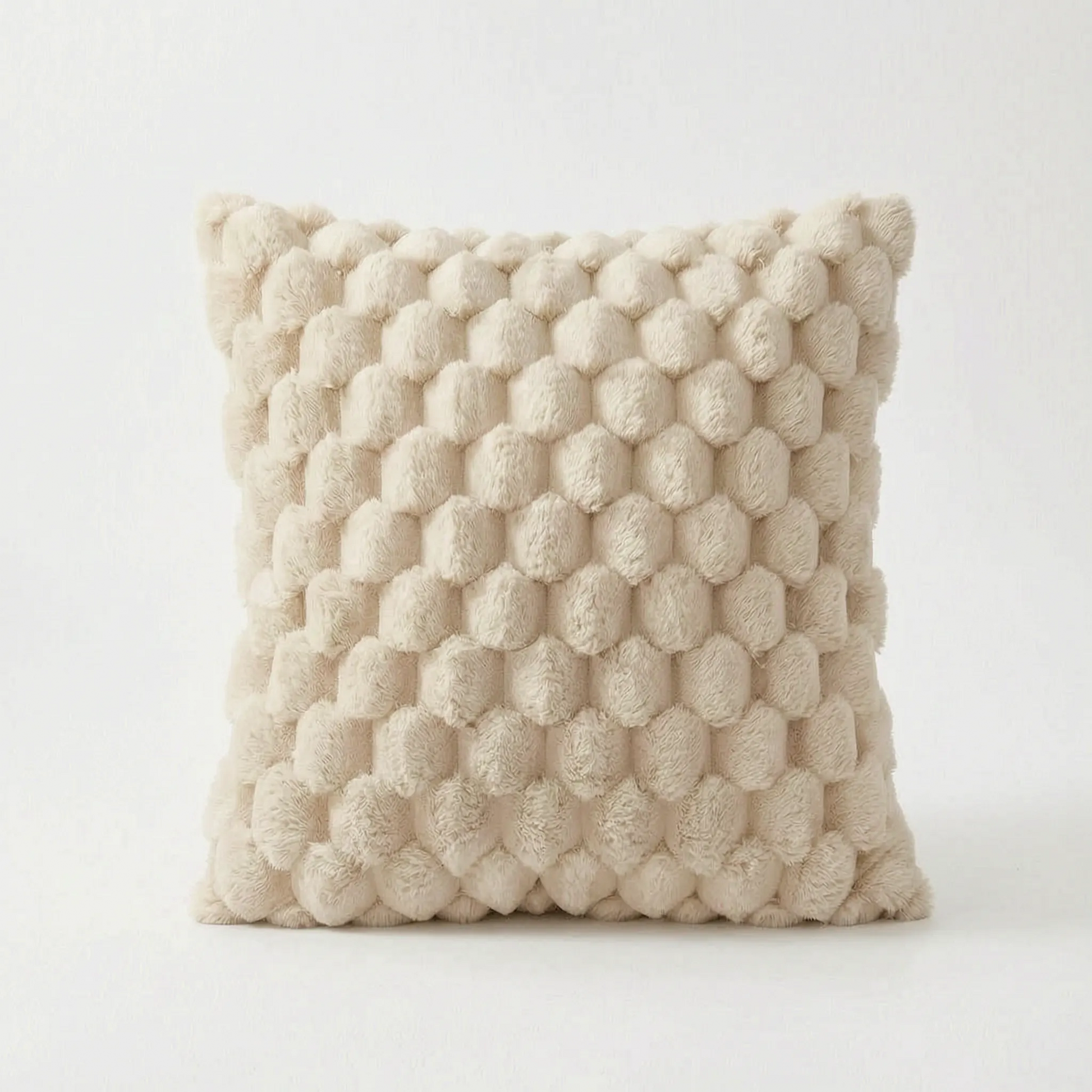 GridPlush - 3D Textured Square Cushion Cover