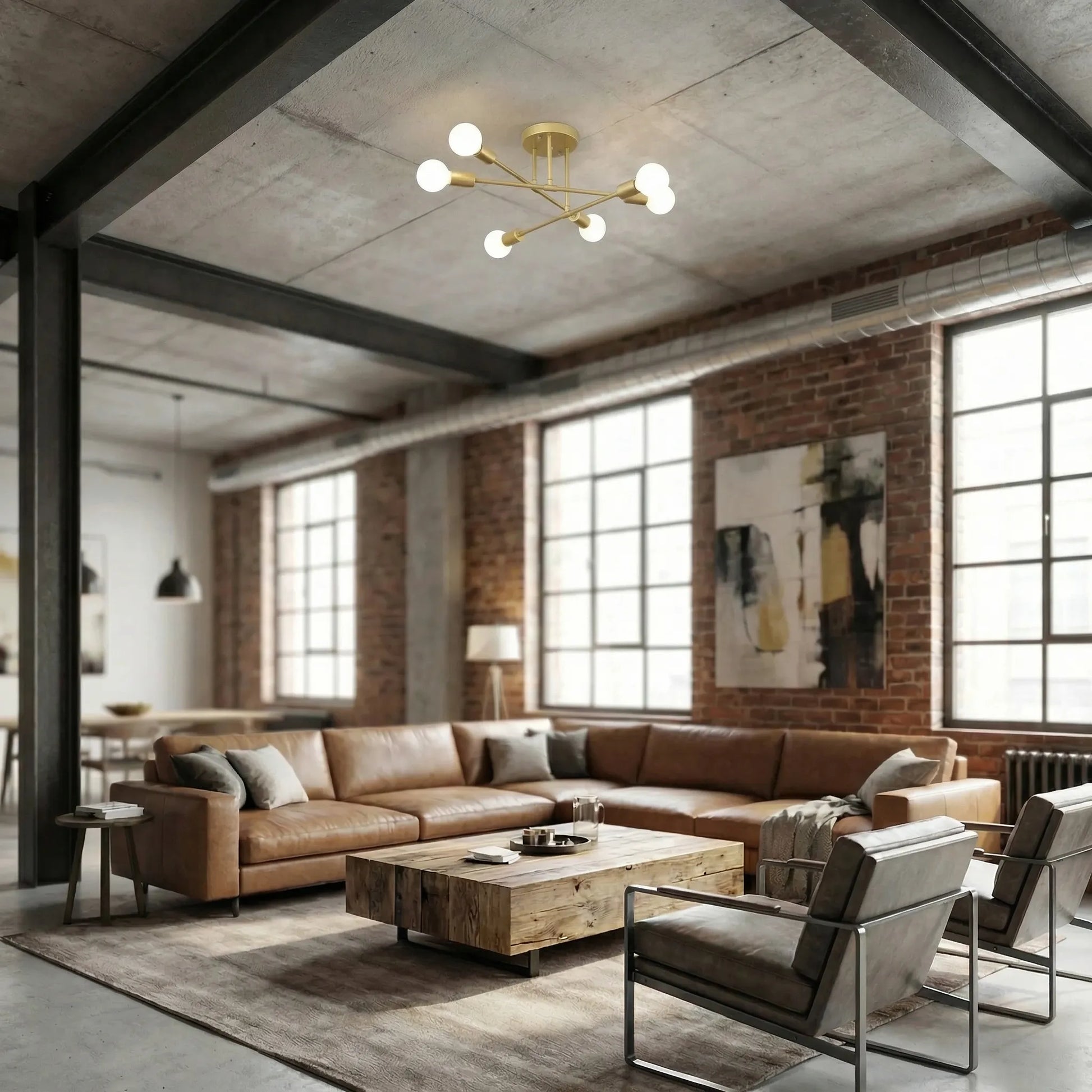 Ironvex - 6-Head Retro Industrial Ceiling Lamp