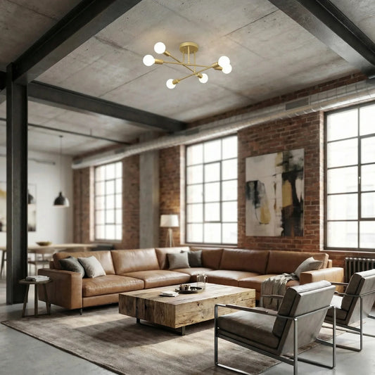 Ironvex - 6-Head Retro Industrial Ceiling Lamp