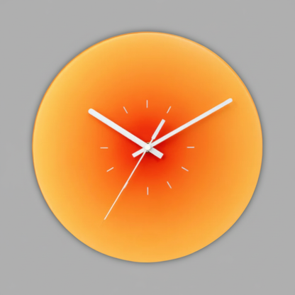 Sunset Design | Large Modern Glass Wall Clock 30 cm