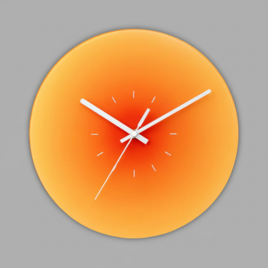 Sunset Design | Large Modern Glass Wall Clock 30 cm