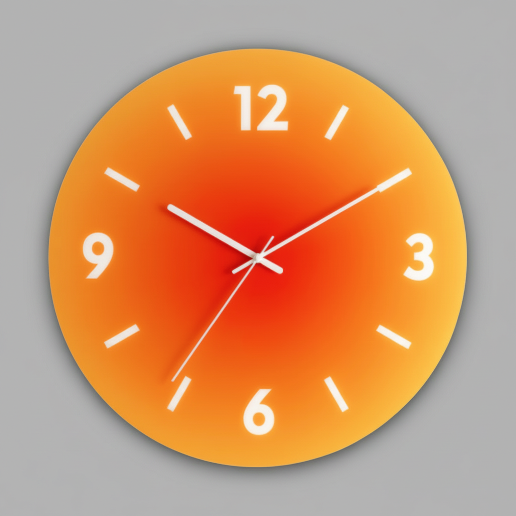 Sunset Design | Large Modern Glass Wall Clock 30 cm