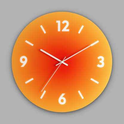 Sunset Design | Large Modern Glass Wall Clock 30 cm