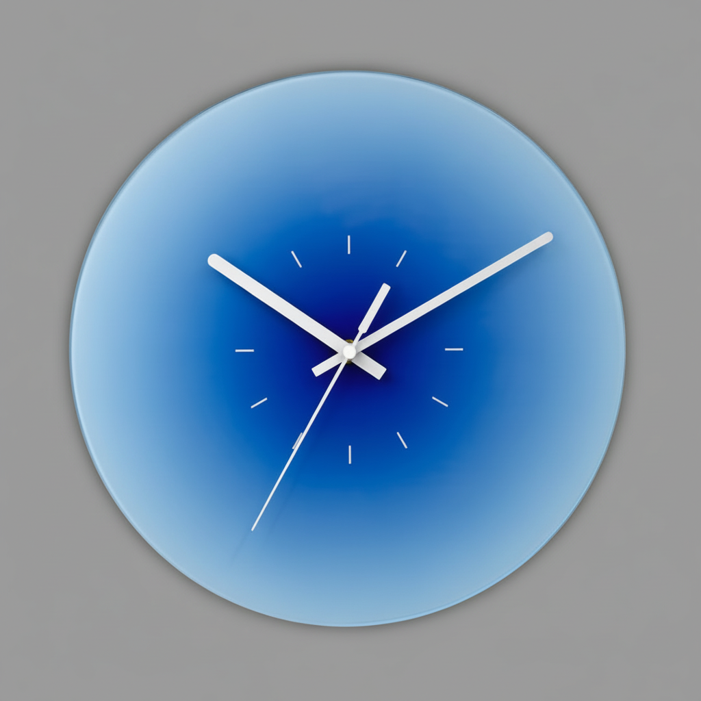 Sunset Design | Large Modern Glass Wall Clock 30 cm